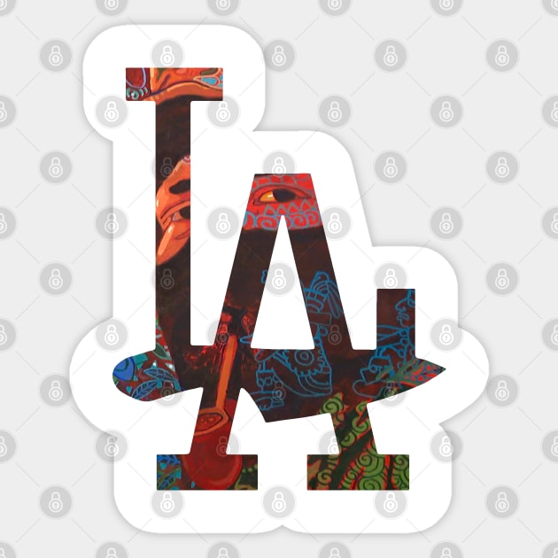 Chicano Locs Angeles Sticker by Locals Only